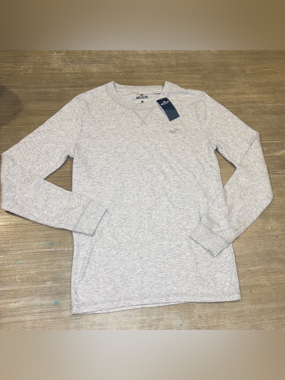 Hollister cotton blend light Gray Crewneck Sweatshirt